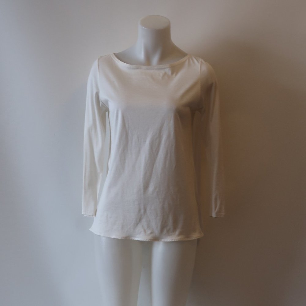 AR CREAM ASYMMETRIC LAYERED BACK TOP SZ 4 *